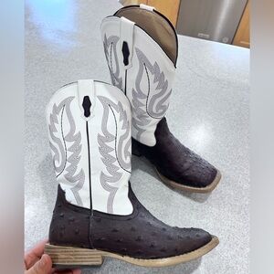Roper Tan and Cream Cowboy Boots